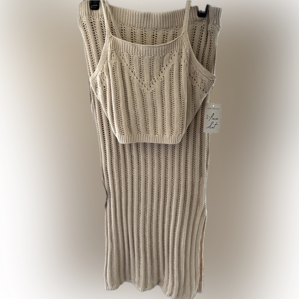 Freshman 1996 Two-Piece Crocheted Halter and Skirt